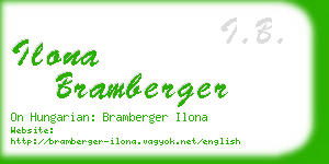 ilona bramberger business card